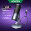 Micro USB UGREEN 7 chế độ Đèn RGB 180° Điều chỉnh theo chiều dọc Mic họa tiết phân cực Cardioid theo thời gian thực để phát trực tuyến / ghi âm / chơi game