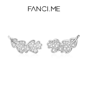 FanciMe Cây sồi Người yêu Bông tai bạc Sterling Món quà tối giản thanh lịch dành cho nữ