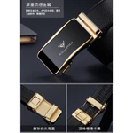 Dây lưng nam da thật William Polo khóa tự động - Tặng kèm hộp quà cao cấp Men Genuine Leather Belt Automatic Buckle Free Luxury Gift Box — ảnh 7