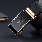 Dây lưng nam da thật William Polo khóa tự động - Tặng kèm hộp quà cao cấp Men Genuine Leather Belt Automatic Buckle Free Luxury Gift Box — ảnh 3