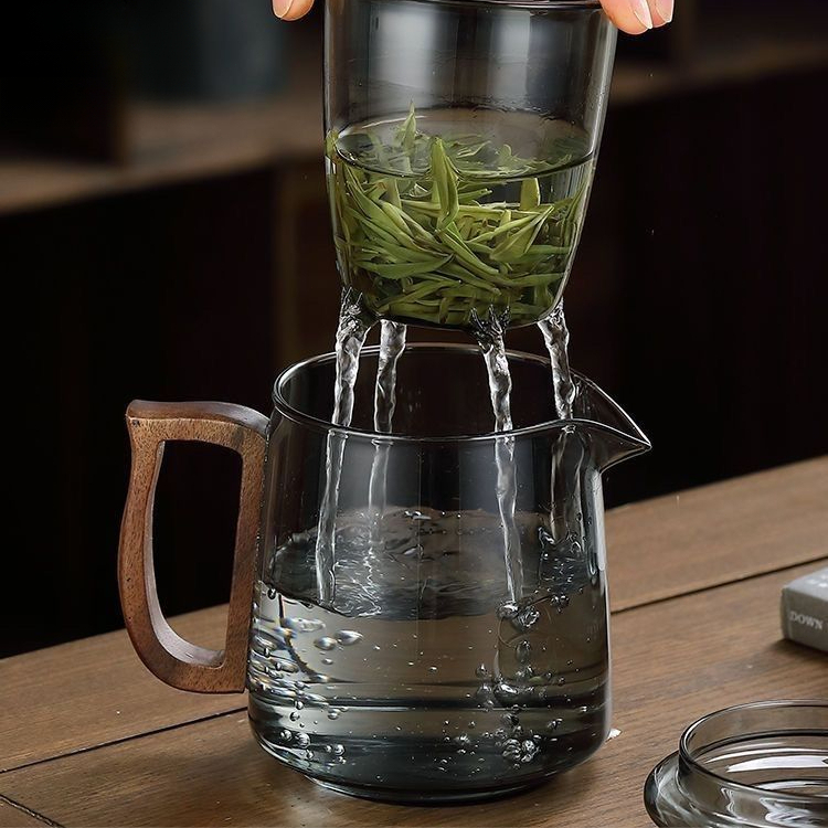 Quả óc chó Ấm Trà Bộ Ấm Trà Chống bỏng Kính Dày 500ml Văn Phòng Hộ Gia Đình Trà Nước Thiết Kế Riêng Biệt