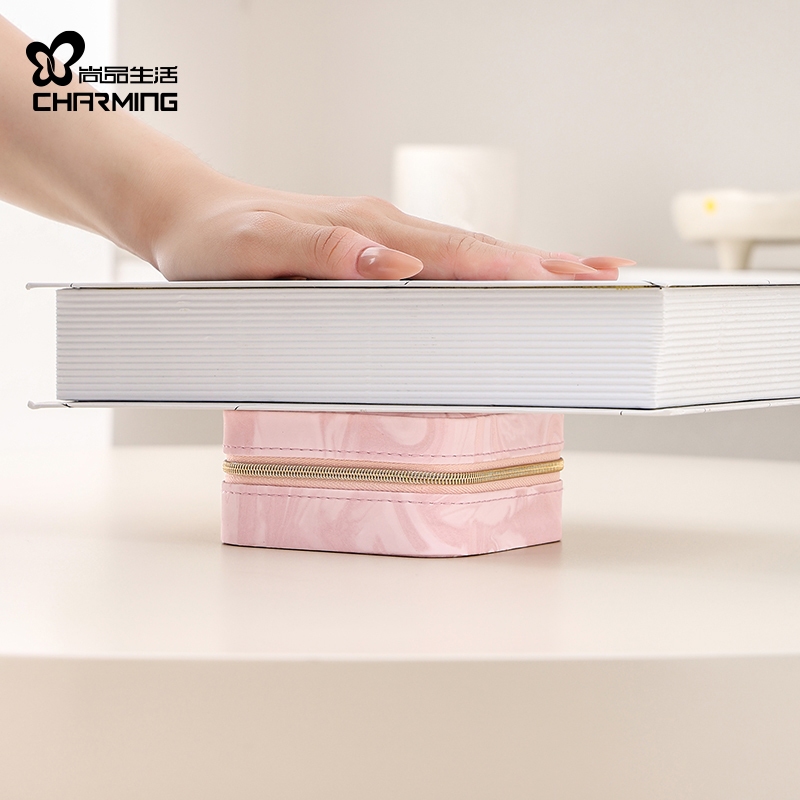 CASEGRACE Hộp đựng trang sức du lịch mini da PU, đựng bông tai, vòng cổ, vòng tay cho bé gái