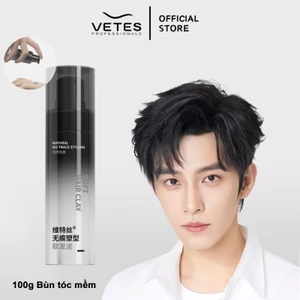VETES Nam Tạo Kiểu Tóc Mềm Đất Sét 100g Không Hương Thơm Lâu Dài Lông Tơ Tự Nhiên