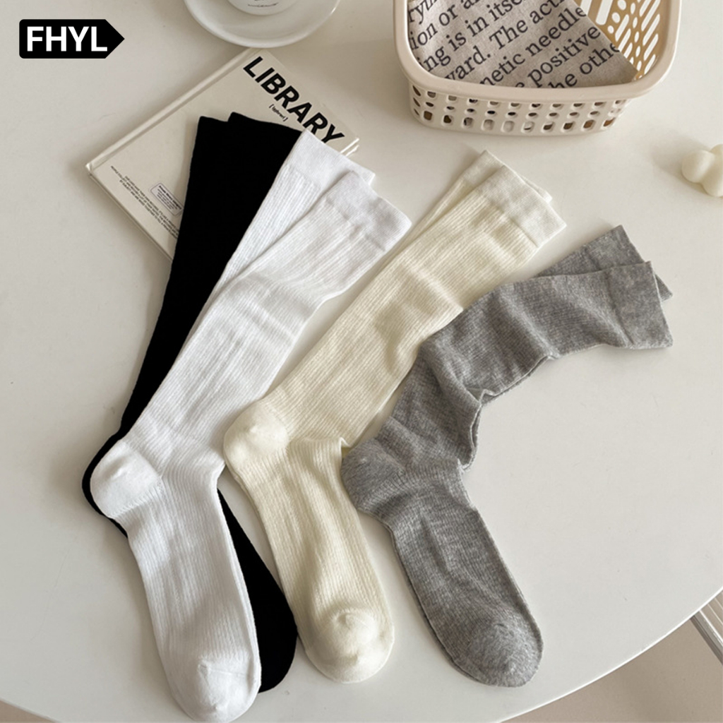 FHYL Tất Mềm Mại Chống Trượt Thời Trang Đơn Giản Đa Năng jk mary jane Màu Trắng Dành Cho Bạn Nữ