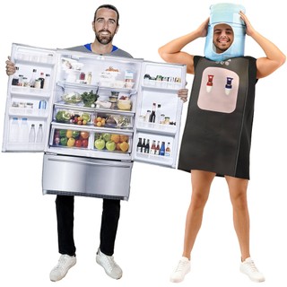 Người Lớn Ngộ nghĩnh Nhà Bếp Tủ Lạnh & Máy Nước Trang Phục Cặp Đôi Halloween Thiết Bị Linh Vật Trang Phục Bộ Nam Cosplay Carnival Tiệc Sân Khấu Trang Phục