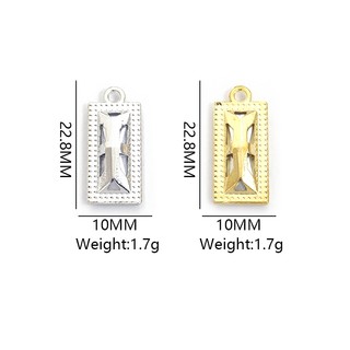 10 Chiếc Sáng Bóng 8 Màu Pha Lê Kim Cương Giả Khảm Hình Chữ Nhật Quyến Rũ - Hình Học Tinh Tế Dải Dài Hình Dạng Mặt Dây Chuyền Cho DIY Xương Đòn Dây Chuyền Vòng Cổ Bông Tai Móc Khóa Trang Trí Quần Áo