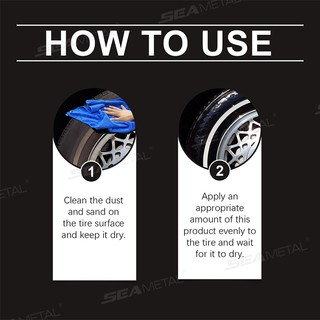 Kem tẩy rửa lốp xe hơi SEAMETAL Bảo vệ lâu trôi Chống thấm nước Chống phai màu Lâu trôi Tự động hoàn thiện 50g