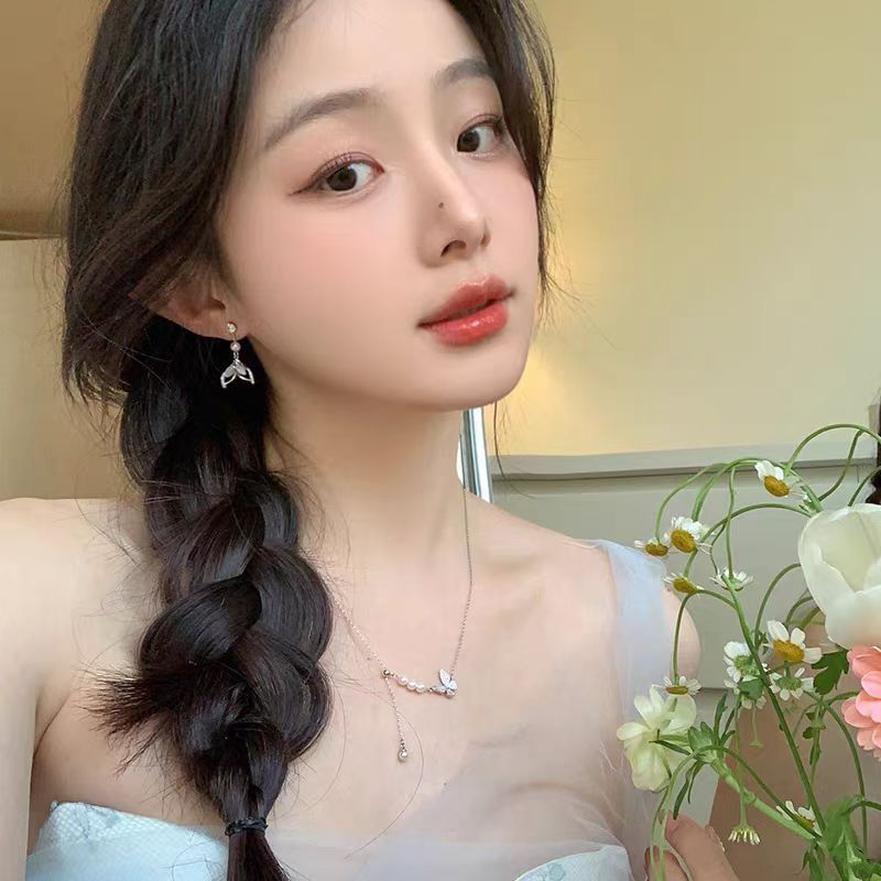 Đôi bông tai nàng tiên cá phong cách Hàn Quốc, thiết kế độc đáo - Quà tặng sinh nhật lý tưởng