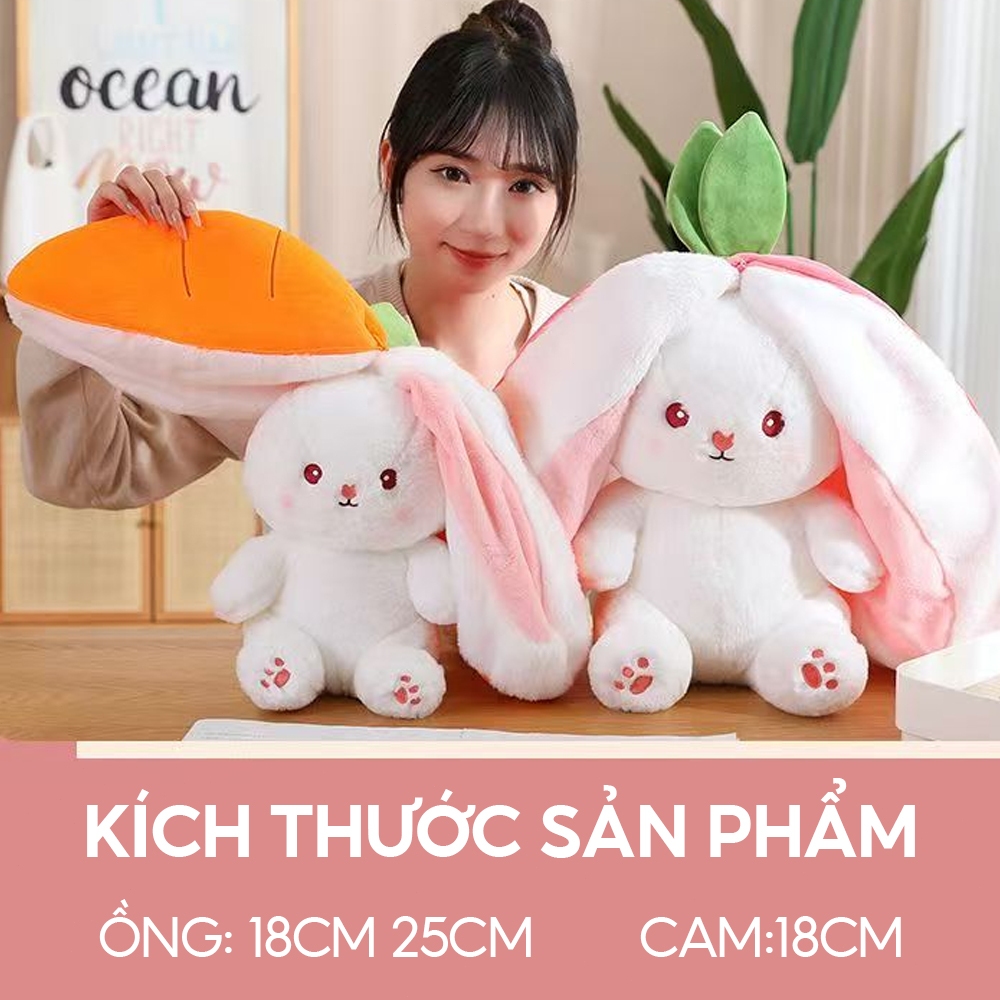 Strawberry Bunny Plush Doll Cute Carrot Rabbit Fruit Toy Soft Birthday Gift for Kids