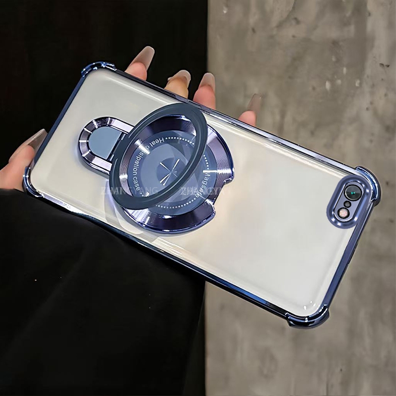 Ốp Lưng Cho iPhone 7 iPhone 8 iPhone 6 iPhone 6s Vỏ Điện Thoại Chống Sốc Trong Suốt Mạ Điện Thẩm Mỹ Làm Đẹp Thiết Kế Mới Giá Đỡ Điện Thoại Có Chức Năng Từ Tính