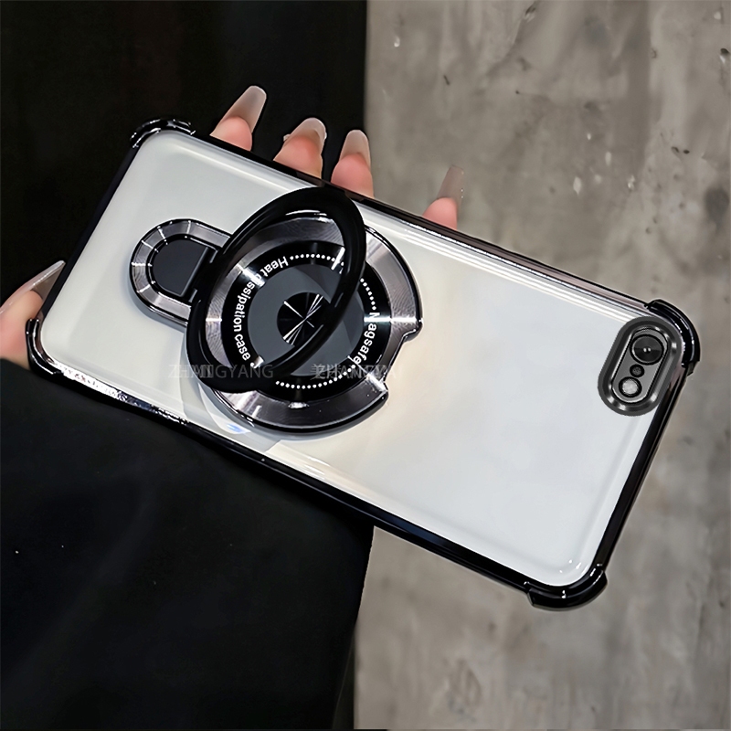 Ốp Lưng Cho iPhone 7 iPhone 8 iPhone 6 iPhone 6s Vỏ Điện Thoại Chống Sốc Trong Suốt Mạ Điện Thẩm Mỹ Làm Đẹp Thiết Kế Mới Giá Đỡ Điện Thoại Có Chức Năng Từ Tính