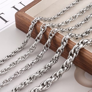 Đôi vòng tay và dây chuyền thép không gỉ dệt lưới hình bầu dục, bền màu, phù hợp cho DIY