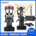 Roadsun 2 Chiếc H4 LED Bóng Đèn Pha Ô Tô Ống Kính Máy Chiếu 9003 HB2 350W 70000LM 6500K Siêu Sáng Hi-Lo Beam Đèn Pha Turbo Sương Mù 12V 24V CSP Chip Có Quạt Canbus Không Lỗi Chống Thấm Nước — ảnh 1