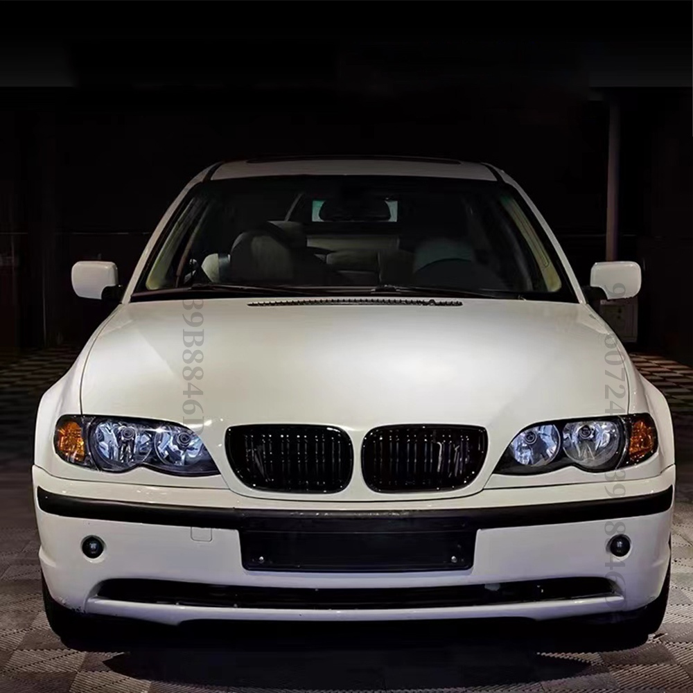 Lưới Tản Nhiệt Thận Đôi Cho Xe BMW 3 Series E46 4 Cửa Hoặc 2 Cửa 2002 2003 2004 2005 2006 3 Màu M Tạo Kiểu Lưu Diễn Cản Trước Hood Nướng Tản Nhiệt Lưới Điều Chỉnh Phụ Kiện
