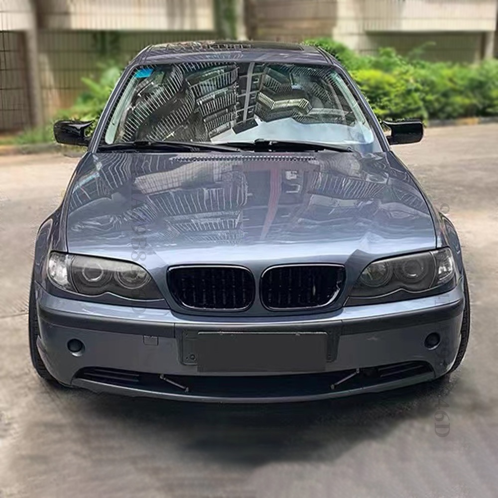 Lưới Tản Nhiệt Thận Đôi Cho Xe BMW 3 Series E46 4 Cửa Hoặc 2 Cửa 2002 2003 2004 2005 2006 3 Màu M Tạo Kiểu Lưu Diễn Cản Trước Hood Nướng Tản Nhiệt Lưới Điều Chỉnh Phụ Kiện