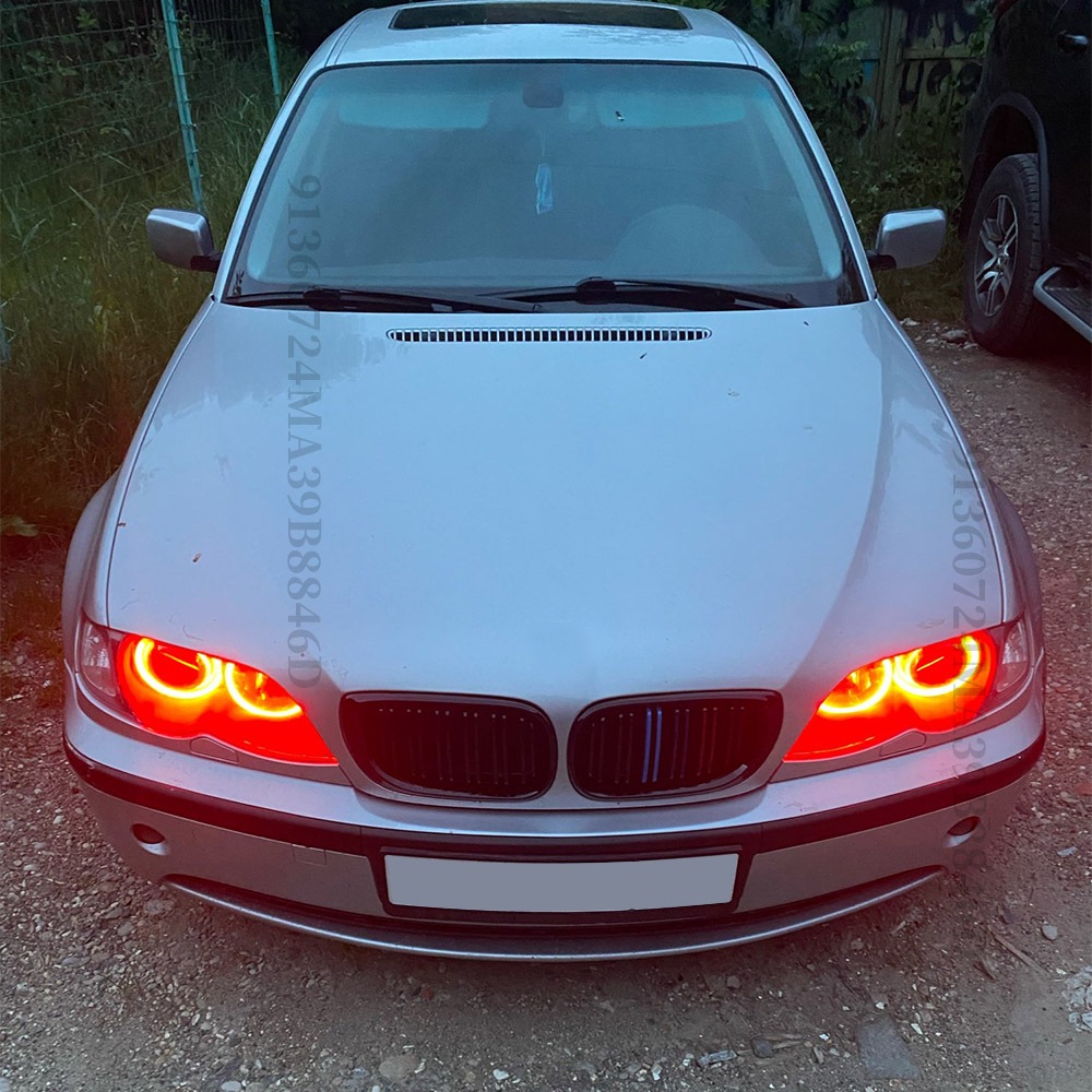 Lưới Tản Nhiệt Thận Đôi Cho Xe BMW 3 Series E46 4 Cửa Hoặc 2 Cửa 2002 2003 2004 2005 2006 3 Màu M Tạo Kiểu Lưu Diễn Cản Trước Hood Nướng Tản Nhiệt Lưới Điều Chỉnh Phụ Kiện