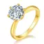 FanciMe 1 Carat Classic Six Prong Nhẫn Bạc 925 Cổ Điển Solitaire Tổng Hợp Moissanite Nhẫn Đính Hôn Nữ