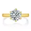FanciMe 1 Carat Classic Six Prong Nhẫn Bạc 925 Cổ Điển Solitaire Tổng Hợp Moissanite Nhẫn Đính Hôn Nữ