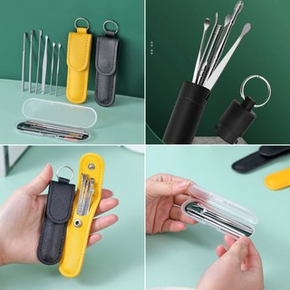 [Firefly] SET 6 Dụng Cụ Lấy Ráy Tai Bằng Thép Không Gỉ Kèm Hộp Đựng, Que Lấy Ráy Tai Tiện Lợi