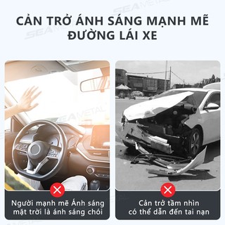 Tấm che nắng chống chói SEAMETAL cho ô tô, Tấm che nắng ô tô để chống nắng và mù tuyết, Bộ mở rộng tấm che HD phù hợp cho xe tải SUV