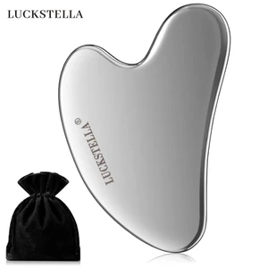 LUCKSTELLA Thép không gỉ Gua Sha Cạp Máy Mát Xa Cho Mặt Cổ Cơ Thể Guasha Massage Dụng Cụ Chăm Sóc Da Mặt Guasha Board Máy Mát Xa Mặt