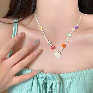 Vòng cổ ngọc trai vỏ sao biển phong cách mới 2025, phù hợp đi biển