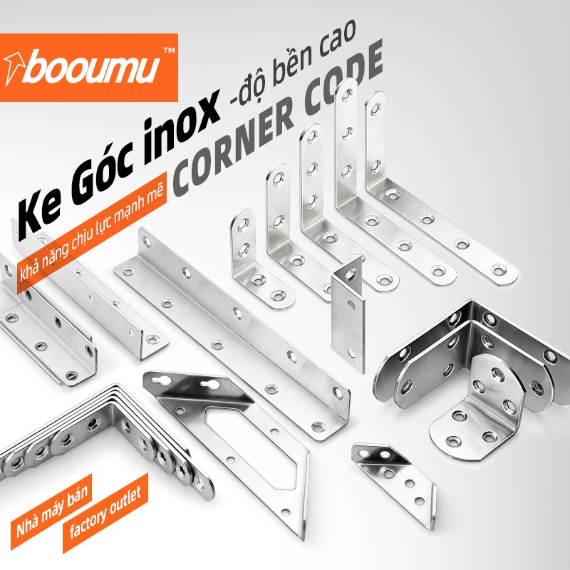 Ke góc inox vuông chữ L cao cấp dày 2- 3ly lắp đặt đồ nội thất，BÁT KE ...