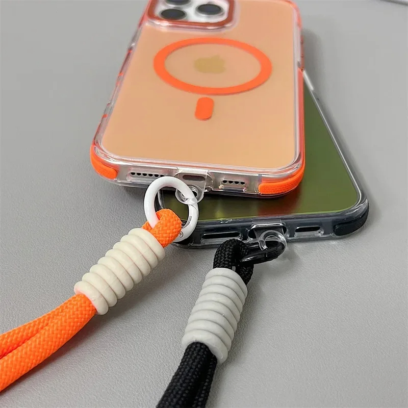 Ốp điện thoại chống sốc dây buộc từ tính Gradient cho iPhone 16 17 Pro Max 15 14 13 11 12 Pro Max 16Plus 16E