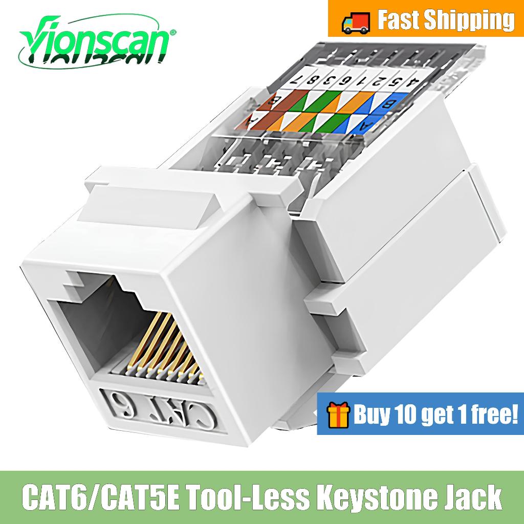 Vionscan 1 Chiếc Cat6 Cat5e RJ45 Tool-Less Không Đục Lỗ Công Cụ Yêu Cầu ...
