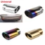 Đầu giảm thanh ống xả ô tô Đầu thoát đơn Vòng thép không gỉ Đuôi xe phía sau Chrome tròn Ống xả đuôi ống giảm thanh đầu ống