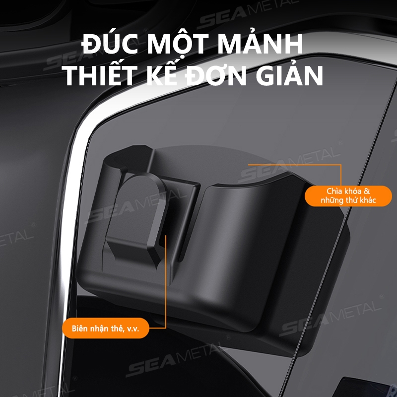 Hộp đựng chìa khóa ô tô SEAMETAL giá đỡ thẻ chìa khóa nội thất ô tô, đa chức năng cho các phụ kiện nhỏ
