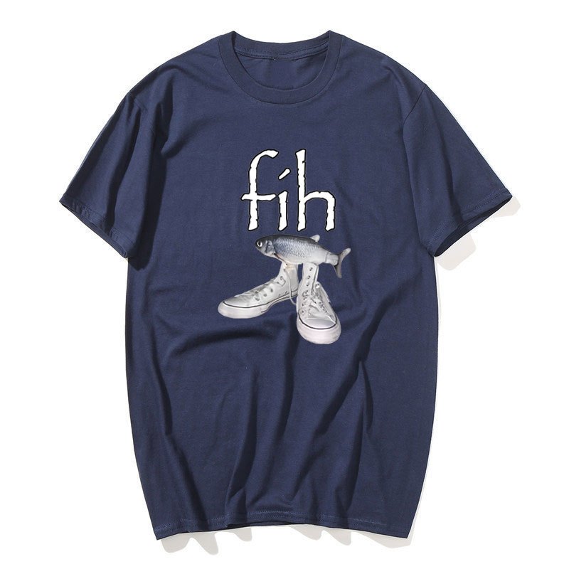Giày Cá & Áo Thun Người Cá Fih - Thiết Kế Đồ Họa Y2K Cho Nam Giới