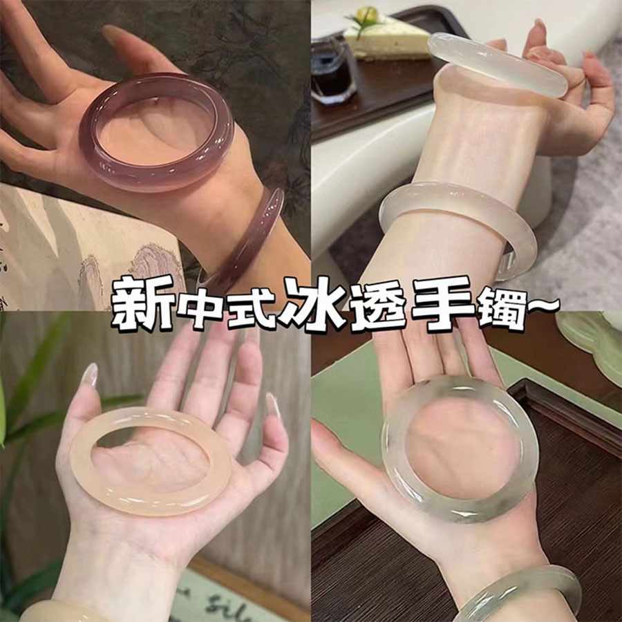 Vòng tay hình tròn kiểu Trung Quốc, đơn giản và thời trang