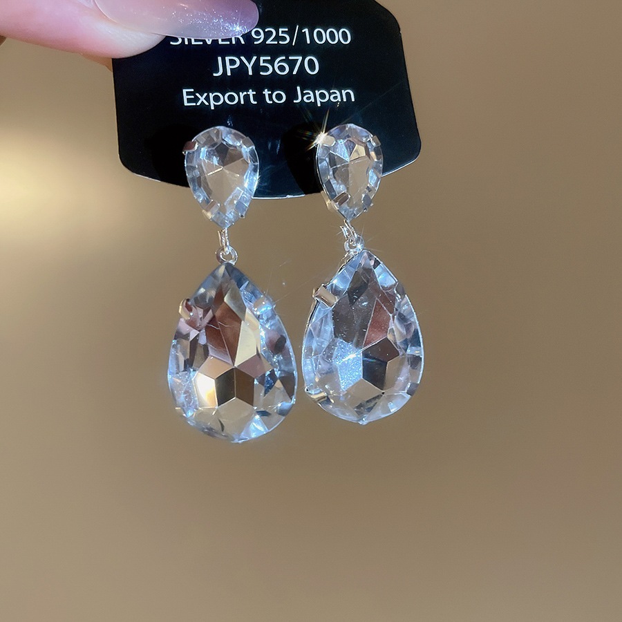 [Jewbeauty] Bộ bông tai và mặt dây chuyền đính kim cương - Thời trang và sang trọng