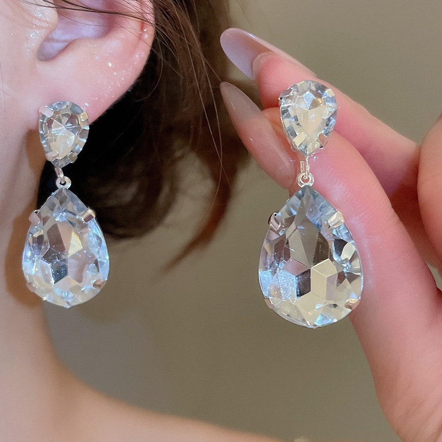 [Jewbeauty] Bộ bông tai và mặt dây chuyền đính kim cương - Thời trang và sang trọng