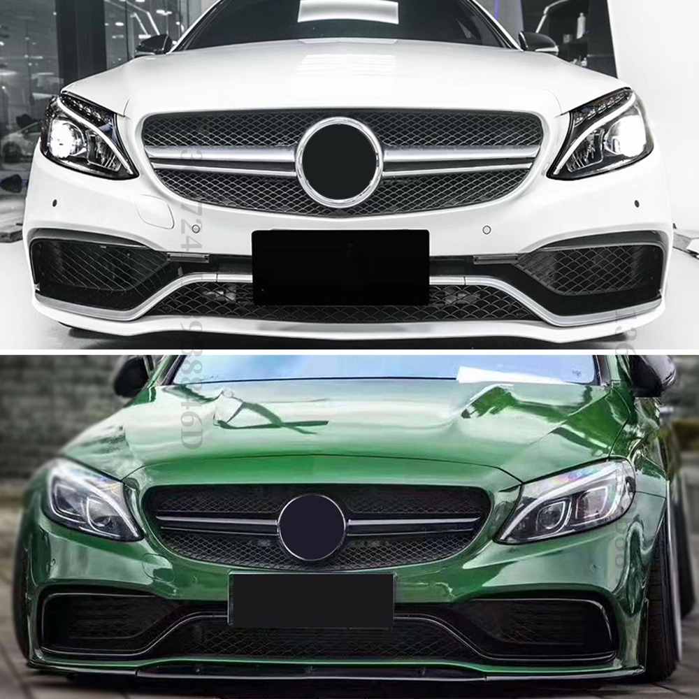 Lưới tản nhiệt đầu vào kim cương GT GTR Lưới tản nhiệt cản trước cho Mercedes W205 C205 S205 C43 AMG Benz C 2014 2015 2016 2017 2018 2019 2020 2022 C200 C260 C250 180 C300