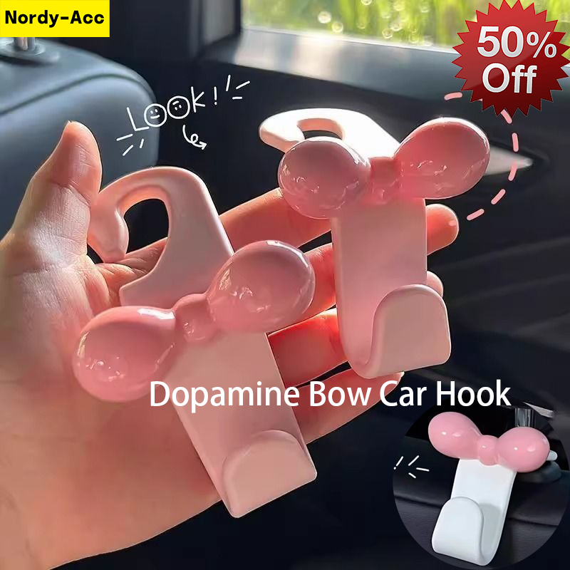 MỚI Nơ Màu Hồng Ghế Ô Tô Sắp Xếp Dành Cho Nữ Ghế Sau Bảo Quản Móc Xe Ô Tô Phụ Kiện Quà Tặng Cho Cô Trang Trí Ô Tô Du Lịch Essentials