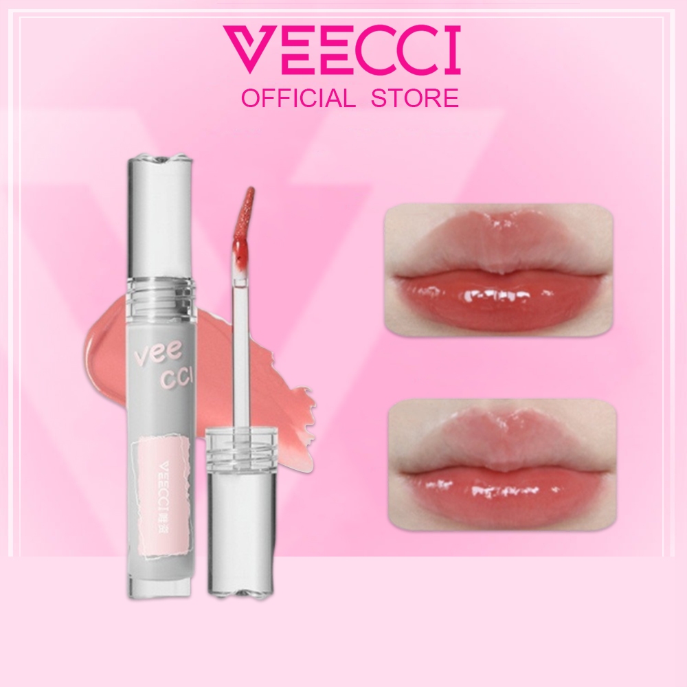 VEECCI Son Bóng Nước Son Bóng Tráng Gương Chống Dính Cốc Lâu Trôi Dưỡng Ẩm Và Che Phủ Đường Viền Môi  (2g)