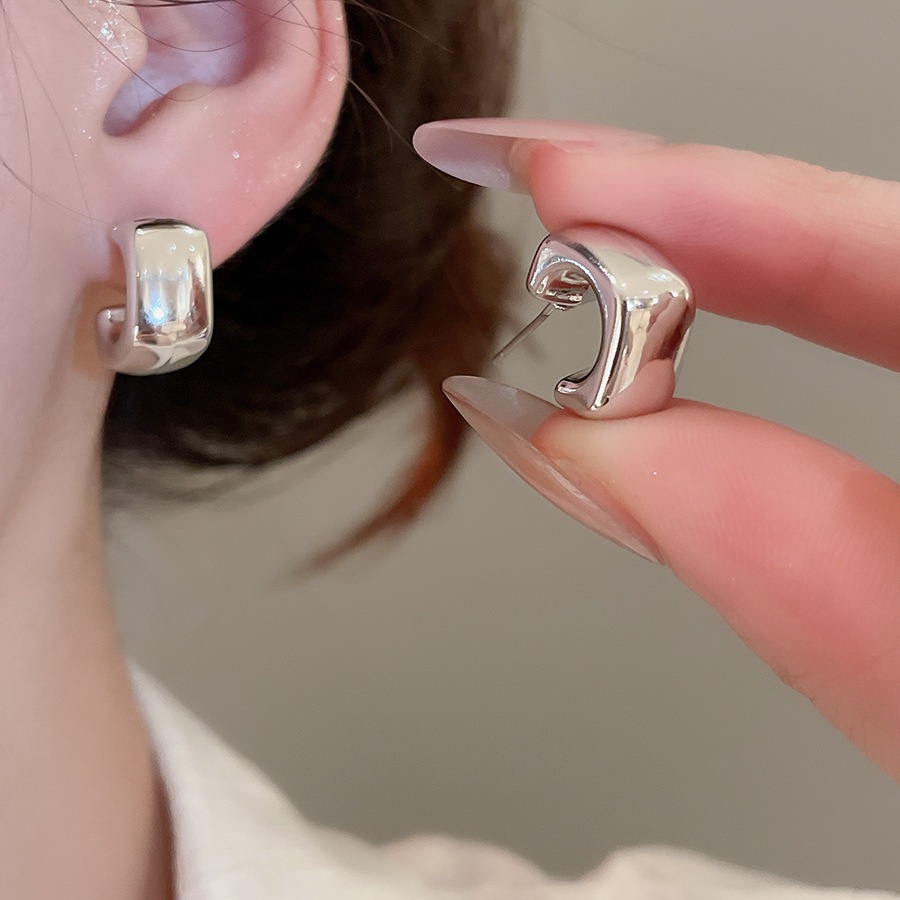 [Jewbeauty] Đinh tán tai tròn bằng nhựa acrylic mịn, thời trang và cao cấp phong cách Âu Mỹ, bông tai sang trọng nhẹ nhàng
