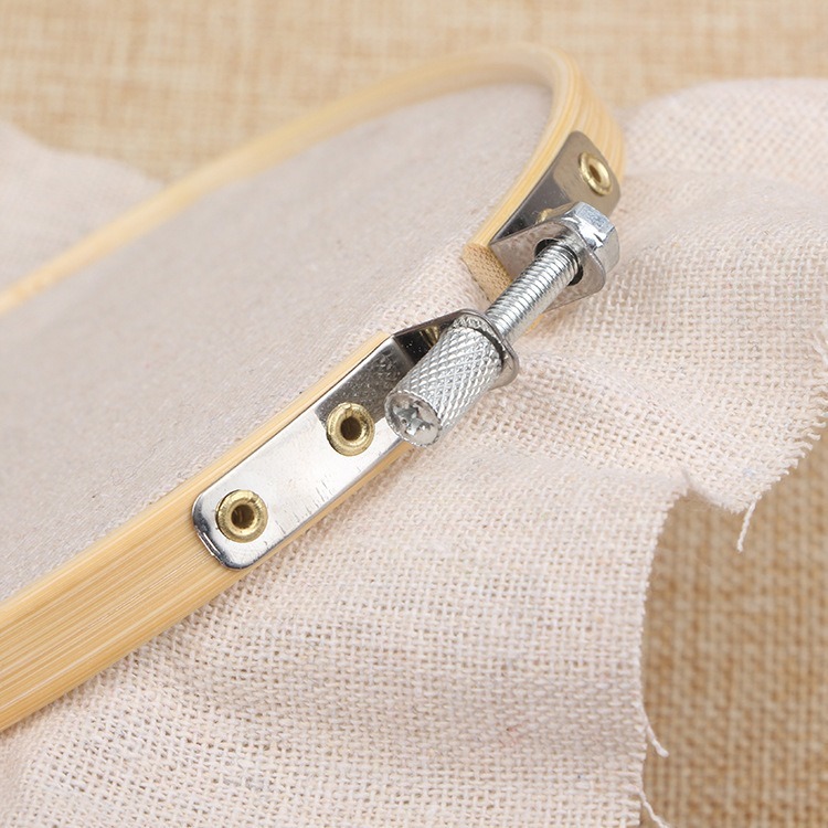 Cyinyp Tre Khung Thêu Nhẫn DIY Thêu Paing Cross Kit Tròn Khung Tre Dụng Cụ May Trang Trí Nhà Cửa Vinh Quang