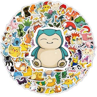 102 Miếng Dán Hoạt Hình Pokemon Đồ Chơi Trẻ Em Dễ Thương Bỏ Túi Quái Vật Chống Thấm Nước Trang Trí Miếng Dán