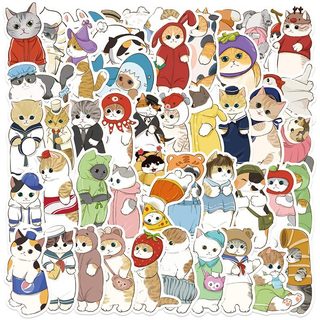 100 Chiếc Mix Fun Cat MEME Hoạt Hình Dễ Thương Dán Đồ Chơi Văn Phòng Phẩm Đàn Guitar Xe Đạp Laptop DIY Dán