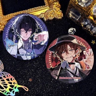 Ainme Bungo Đi lạc Chó Dazai Osamu và Chuya - Huy hiệu nút cài áo cosplay, túi trang trí quà tặng