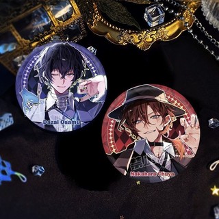Ainme Bungo Đi lạc Chó Dazai Osamu và Chuya - Huy hiệu nút cài áo cosplay, túi trang trí quà tặng