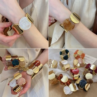 Vòng tay co giãn nối tròn acrylic châu Âu và Mỹ Vòng tay đơn giản thời trang trang trang trí tay cá nhân cho nữ