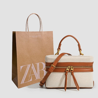 Zara2025 Túi Hộp Nữ Thời Trang Dây Đeo Dài Túi Xách Ví Nắp Nhỏ Có Túi Giấy