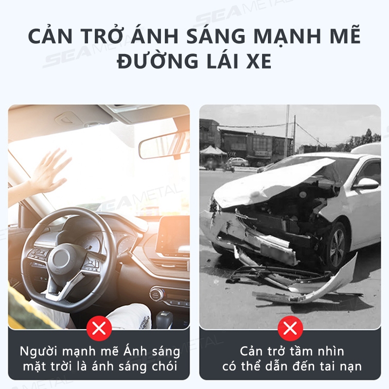 Tấm che nắng chống chói SEAMETAL cho ô tô, Tấm che nắng ô tô để chống nắng và mù tuyết, Bộ mở rộng tấm che HD phù hợp cho xe tải SUV