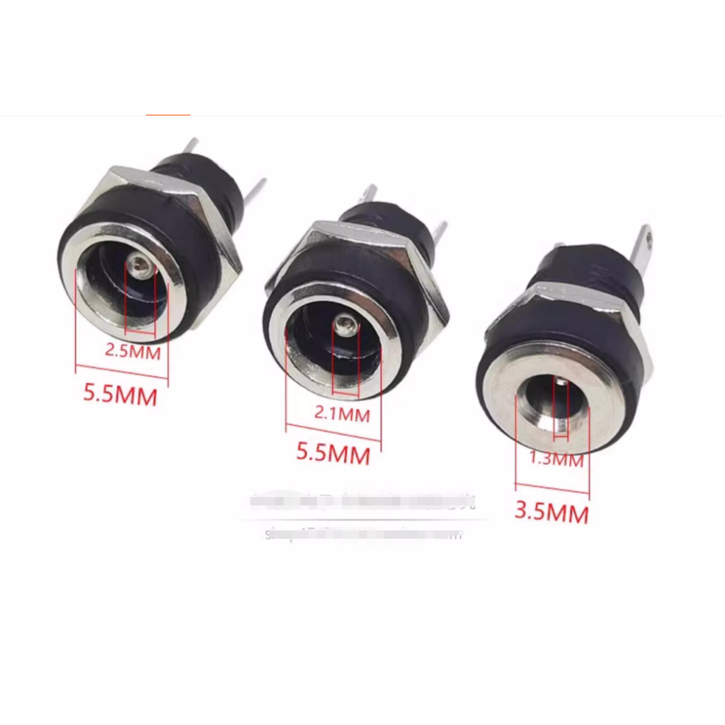 DC-022B Ổ Cắm Nữ Kim Loại Dòng Cao 5.5 * 2.1 / 2.5mm 3.5 * 1.3 DC099 Ổ Cắm Điện D C Ổ Cắm