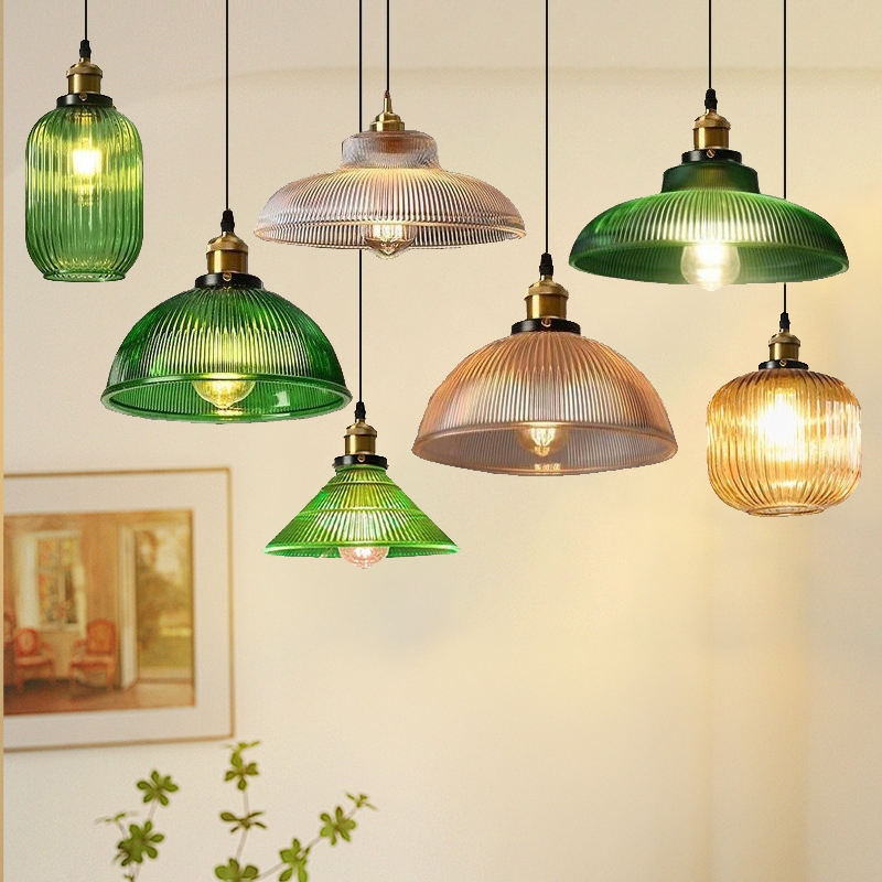 Đèn mặt dây chuyền thủy tinh Bắc Âu, Đèn chùm trần Led thẩm mỹ hiện đại, Phòng ngủ, Phòng ăn, Đèn thả trang trí đảo nhà bếp