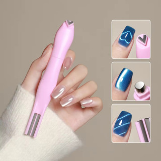 ANNIES Nam Châm Mắt Mèo Tình Yêu, Hạt Thủy Tinh Hình Trái Tim Họa Tiết Rắn, Có Thể Tháo Rời, Dụng Cụ Nam Châm Làm Móng Tay